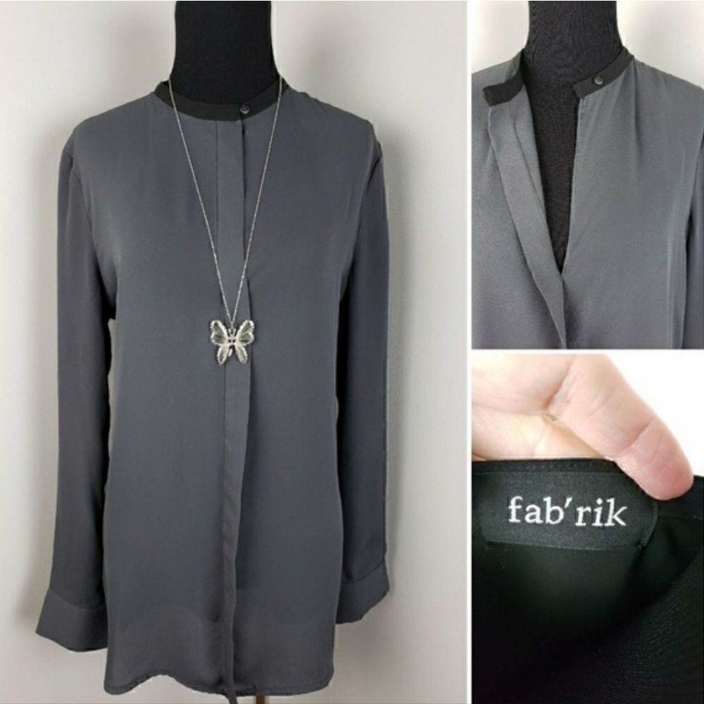 Fab'rik Nero Two Tone Blouse! Unique Large
